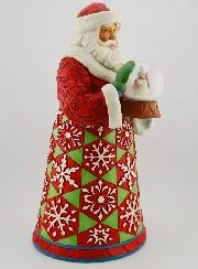 Kerstman met Sneeuwbol - Jim Shore