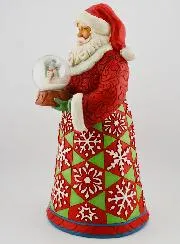 Kerstman met Sneeuwbol - Jim Shore