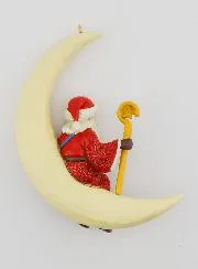 Kerstman op Halve Maan - Jim Shore