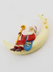 Kerstman op Halve Maan - Jim Shore