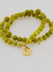 Rozenkrans Armband Groene Jade - Maagd Maria