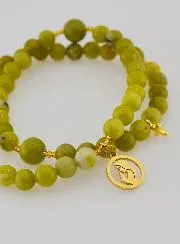 Rozenkrans Armband Groene Jade - Maagd Maria