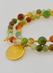 Rozenkrans Armband van Agaat Stenen met Onze Vader