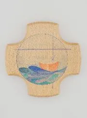 Houten Kruis van Esdoorn Hout - De Wonderbaarlijke Visvangst