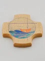 Houten Kruis van Esdoorn Hout - De Wonderbaarlijke Visvangst