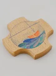 Houten Kruis van Esdoorn Hout - De Wonderbaarlijke Visvangst