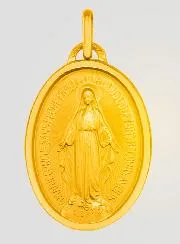 Wonderdadige Medaille Verguld met 24k Fijn Goud - 19 mm
