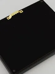 Ex Voto Wanddecoratie Hart Zwart en Goud op Fluweel - 16 cm