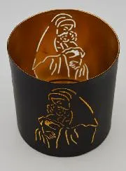 Opengewerkt Windlicht - Maria met Kind