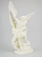 Beeld Heilige Michaël van Lichtgevend Hars - 30 cm