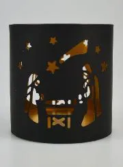 Opengewerkt Windlicht - Kerststal