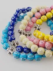 Set van 5 Religieuze Armbanden met Kruisje