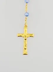 Rozenkrans Wonderdadige Medaille van Facetgeslepen Kralen - Blauw