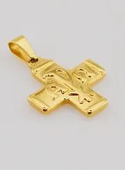 Goudkleurige Hanger Kruis Christogram - Pax, Alpha en Omega