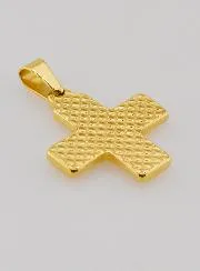 Goudkleurige Hanger Kruis Christogram - Pax, Alpha en Omega
