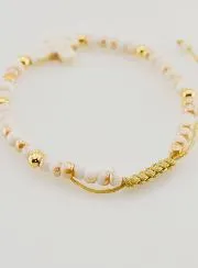 Religieuze Armband van Glazen Kralen met Kruisje