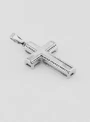 Hanger Kruis van Parelmoer en Zilverkleurig Messing