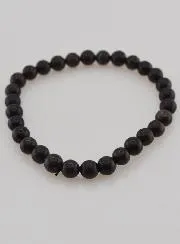 Edelsteen Armband van Zwarte Opaal 6mm