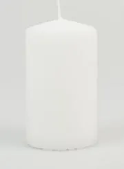 Decoratieve Tafelkaars 10 x 6 cm - Wit