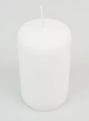 Decoratieve Tafelkaars 10 x 6 cm - Wit