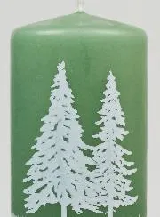 Decoratieve Kaars Winter - Groen