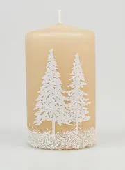 Decoratieve Kaars Winter - Cappuccino