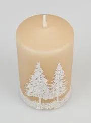 Decoratieve Kaars Winter - Cappuccino