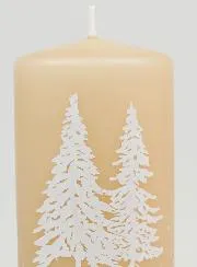 Decoratieve Kaars Winter - Cappuccino