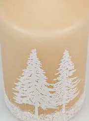 Decoratieve Kaars Winter - Cappuccino