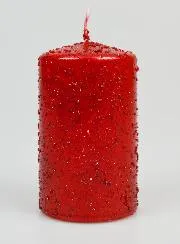 Decoratieve Kaars met Glitters - Rood
