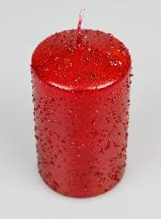 Decoratieve Kaars met Glitters - Rood