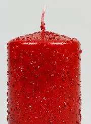 Decoratieve Kaars met Glitters - Rood