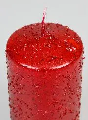 Decoratieve Kaars met Glitters - Rood