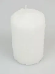 Kerstkaars met Sneeuwkristallen Versiering