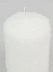 Kerstkaars met Sneeuwkristallen Versiering