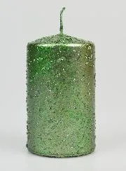 Decoratieve Kaars met Glitters - Groen