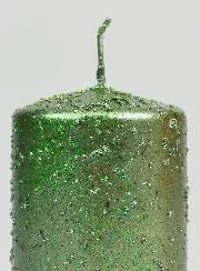 Decoratieve Kaars met Glitters - Groen
