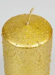 Decoratieve Kaars met Glitters - Goudkleurig