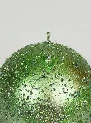 Decoratieve Bolkaars met Glitter 8cm - Dennen Groen