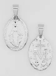Wonderdadige Medaille van Roestvrij Staal 22mm - Gebed in het Frans