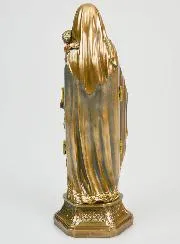 Religieus Beeld Drieluik Maria met Kind van Brons - 20cm