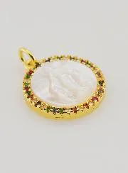 Medaille Maria Wonderdadige van Parelmoer - 15mm