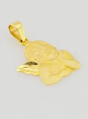 Hanger Beschermengel van 375 Goud - 14mm