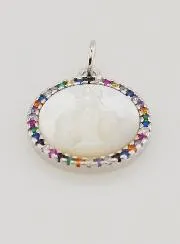 Medaille Maria Wonderdadige van Parelmoer - 15mm