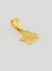 Hanger Beschermengel van 375 Goud - 6mm