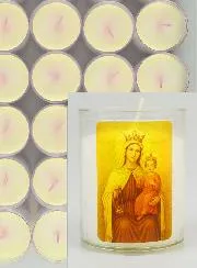 Set 24 Votiefkaarsen OLV van de Berg Karmel