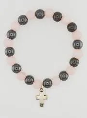 Edelsteen Armband - Rozenkwarts en Hematiet