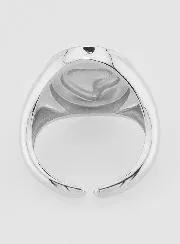 Verstelbare Ex Voto Zegelring van Zilverkleurig Messing