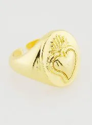 Ex Voto Ring van Goudkleurig Messing