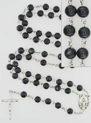 Rozenkrans Wonderdadige Medaille Zwarte Kralen